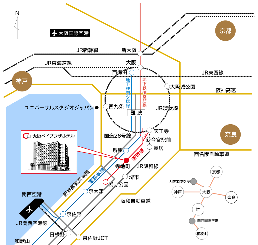 大阪広域案内図